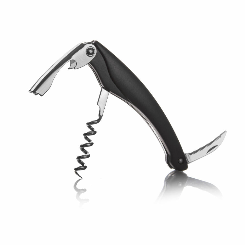 Vacu Vin waiter's knife single-arm joint, corkscrew, bottle opener, plastic, stainless steel, black, 68504606