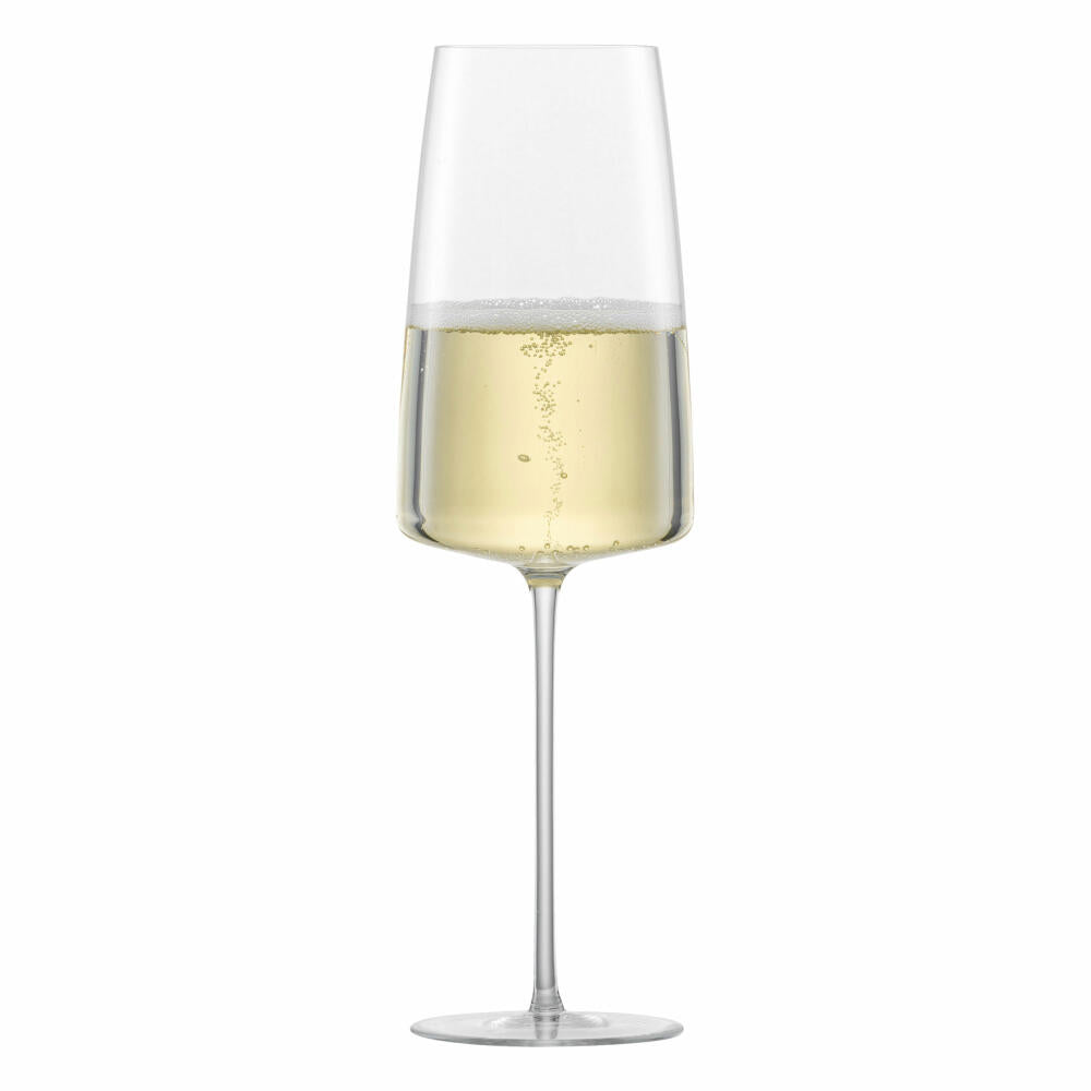 Zwiesel Glas Handmade Sparkling Wine Glass Simplify Light &amp; Fresh Set of 2, Sparkling Wine Glass, 407 ml, 122055