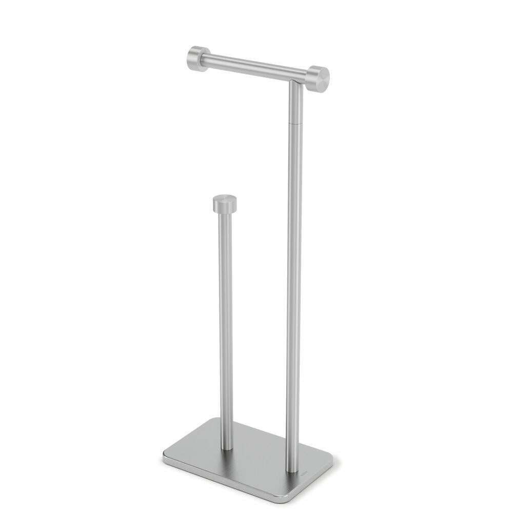 Umbra Toilettenpapierhalter Cappa, freistehend, mit Aufbewahrung für Ersatzrollen, Eisen, Nickel, 52 cm, 1015897-410