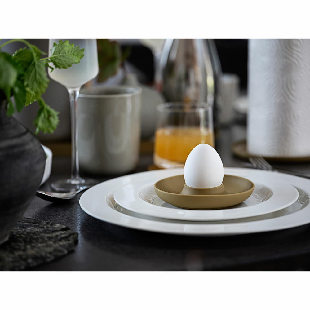 Zone Denmark Egg Cup Singles, set of 4, with holder, egg holder, egg cup, silicone / metal, mud, 10548