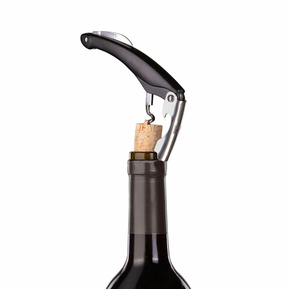 Vacu Vin waiter's knife single-arm joint, corkscrew, bottle opener, plastic, stainless steel, black, 68504606