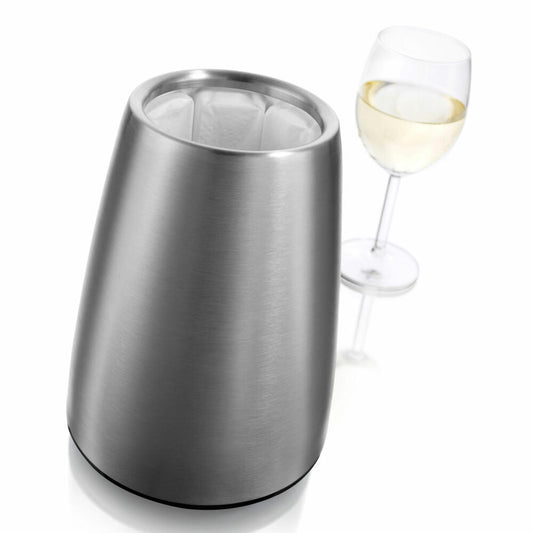 Vacu Vin Aktiv Weinkühler Elegant Edelstahl, Flaschenkühler, Kühlmantel, Kühlständer, Kunststoff, Kühlgel, Edelstahl, Silbern, 3649360