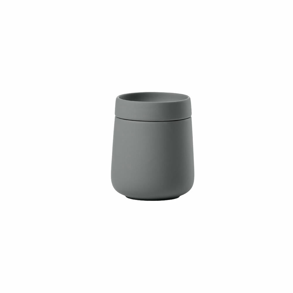 Zone Denmark Jar with Lid Nova One, Ceramic Container, Storage Jar, Bathroom, Stoneware, Grey, 290 ml, 28185