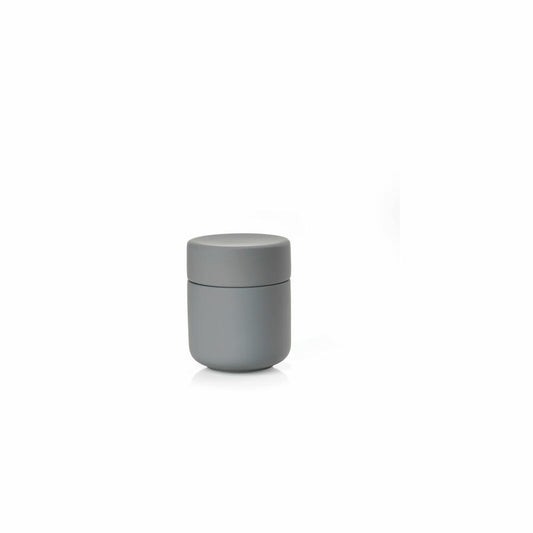 Zone Denmark Container with Lid Ume, Ceramic Container, Storage Jar, Bathroom, Stoneware, Grey, 15754