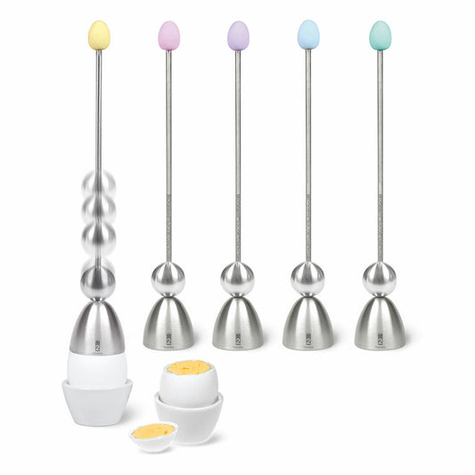 Take2 Clack Retro Edition 2 Eierschalensollbruchstellenverursacher, Eierköpfer, Eieröffner, Eierknacker, Rosé, 99053