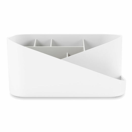 Umbra Kosmetik-Organizer Glam, Make Up Aufbewahrungsbox, Aufbewahrung, Kunststoff, Weiß, Grau, 1016977-910