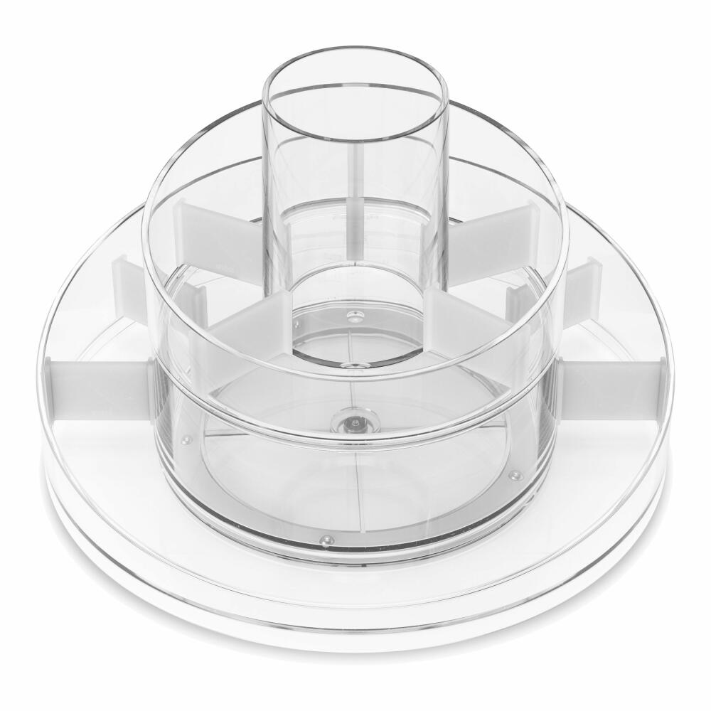 Umbra Organizer Cascada, Aufbewahrung für Kosmetik und Makeup, 2-stufig, Transparent, 1016325-165