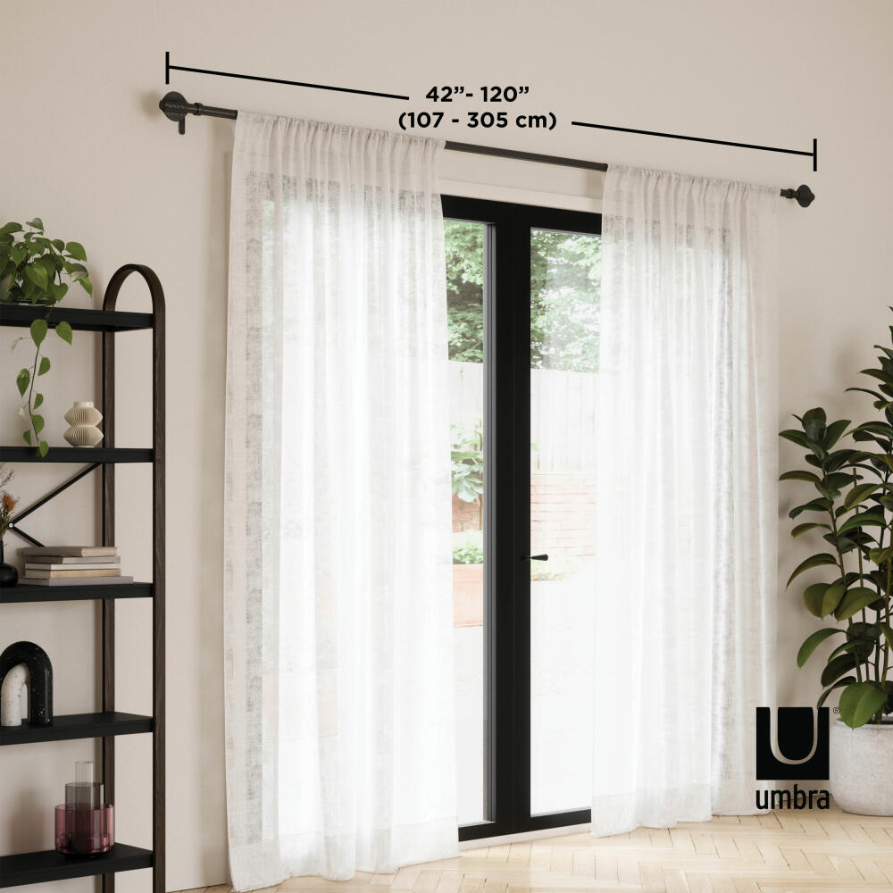 Umbra Teleskop-Vorhangstange Odyssey, Gardinenstange, Stahl, Aluminium – Ambiente3000
