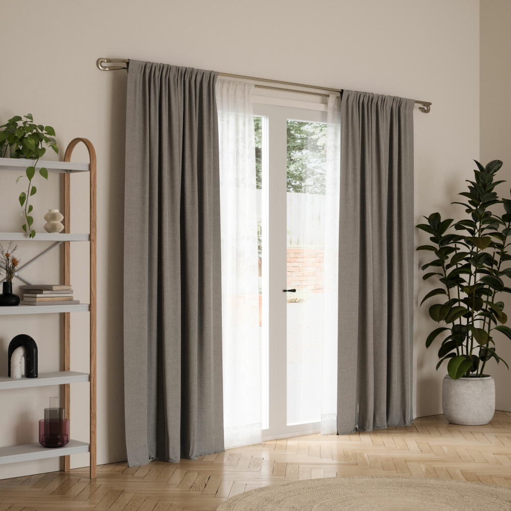 Umbra Doppel-Gardinenstange Midnight, Ausziehbare Vorhangstange, Edels – Ambiente3000