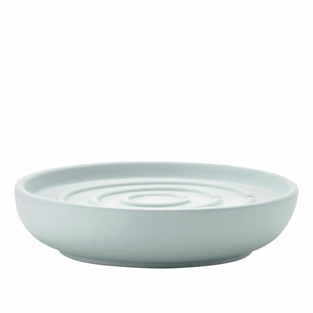 Zone Denmark Soap Dish Nova, Soap Tray, Soap Holder, Porcelain, Dust Green, Ø 11 cm, 330124