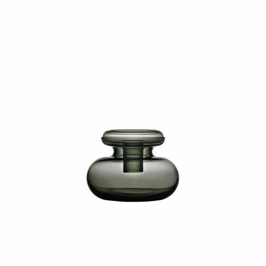 Zone Denmark Vase Inu, Tischvase, Dekovase, Mundgeblasenes Glas, Smoked Grey, H 33 cm, 25940