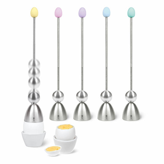 Take2 Clack Retro Edition 2 Eierschalensollbruchstellenverursacher, Eierköpfer, Eieröffner, Eierknacker, Flieder, 99052