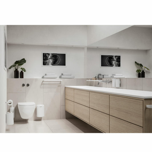 Zone Denmark Toiletteneimer für Wand Rim, Mülleimer, Kosmetikeimer, Bad, Aluminium / ABS, White, 3.3 L, 14499