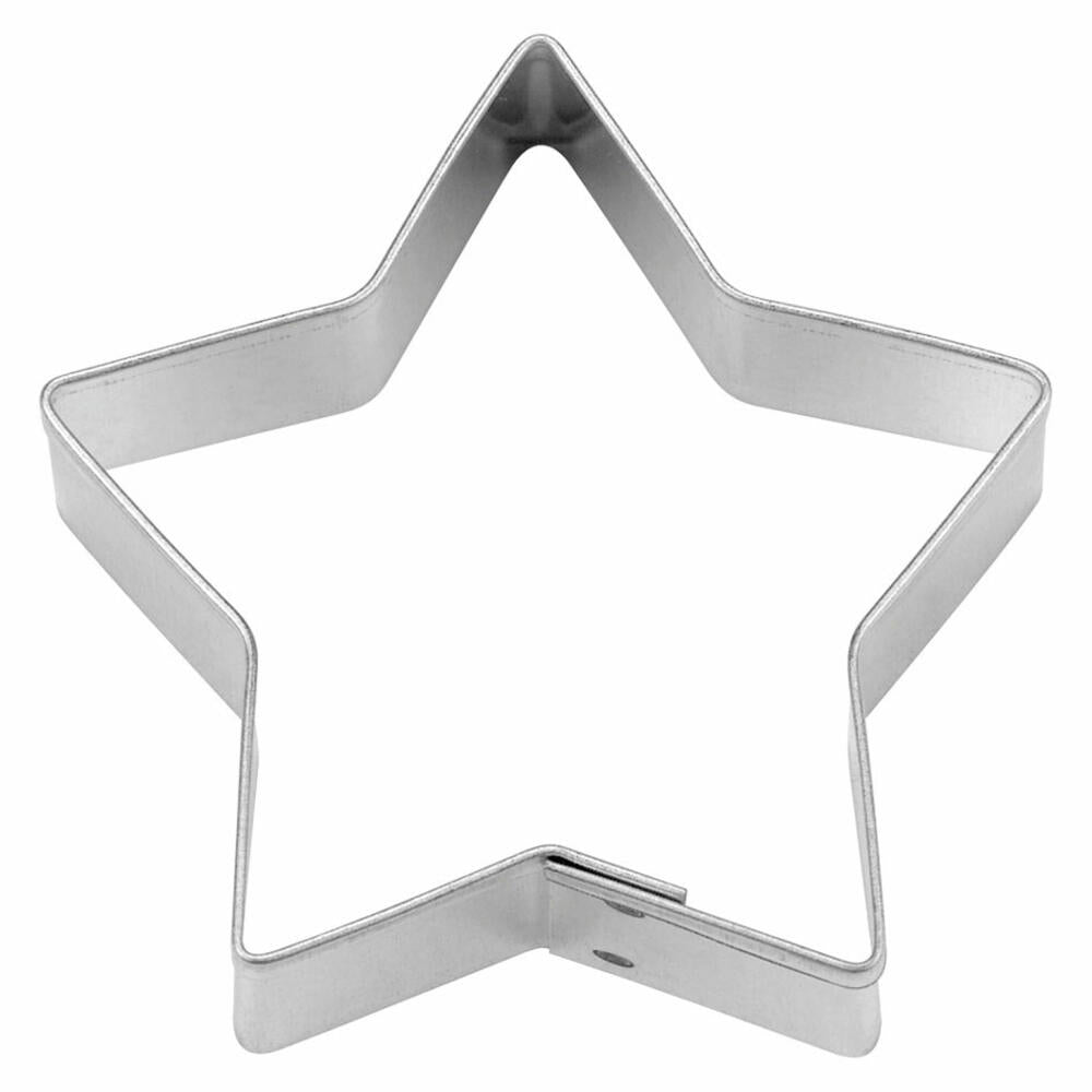 Städter cookie cutter star 5-pointed, cookie cutter, cookie mold, biscuit, cookies, stainless steel, 12 cm, 050464