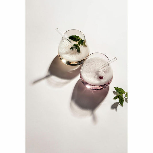 Schott Zwiesel Drinks-Set After Work 9-tlg., 4 Becher mit Glastrinkhalmen und Bürste, Glas, 130015