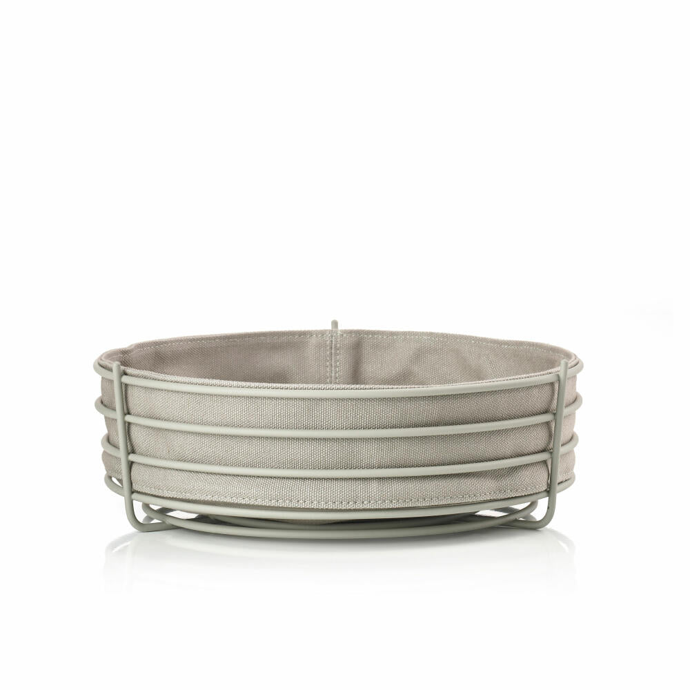 Zone Denmark basket Singles, bread basket, bread roll basket, bread bowl, cotton / metal, Mud, 10547