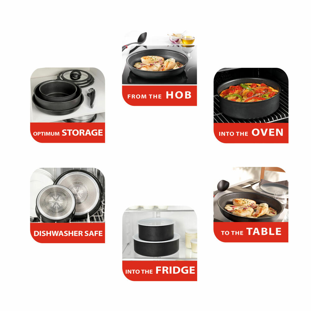 Tefal Ingenio Premium-Griff mit Edelstahleinlage, abnehmbarer Griff, für Pfanne, L98630