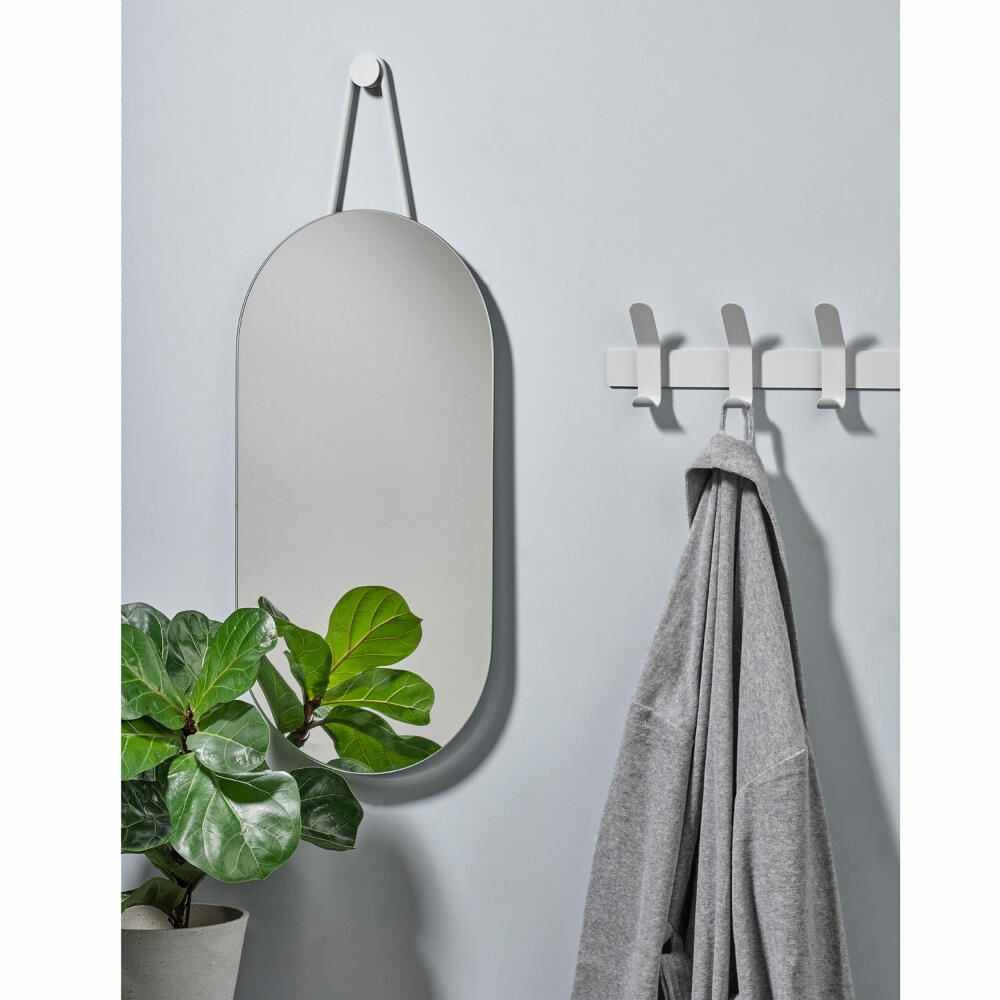 Zone Denmark wall coat rack A-Rack, hook rail, coat rack, coat hook, metal / iron, soft grey, 331833