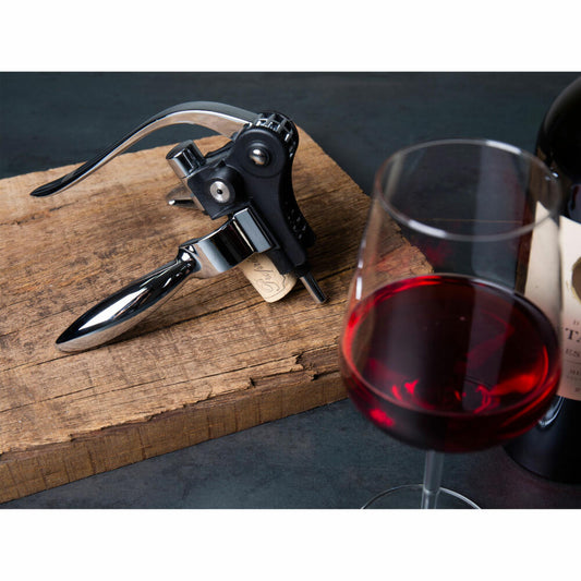 Vacu Vin Hebelkorkenzieher Horizontal, Hebel Korkenzieher, Weinöffner, Flaschenöffner, Schwarz, 66514606