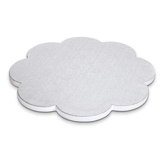 Städter cake plate Rosette, extra strong, cake plate, cake plate, cardboard aluminum-laminated, white, Ø 26 cm, 900066