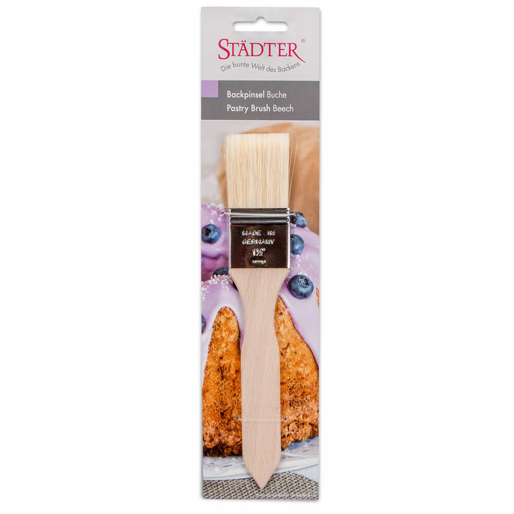 Städter baking brush, kitchen brush, cooking brush, roasting brush, natural bristles, width 3.5 cm, 505032