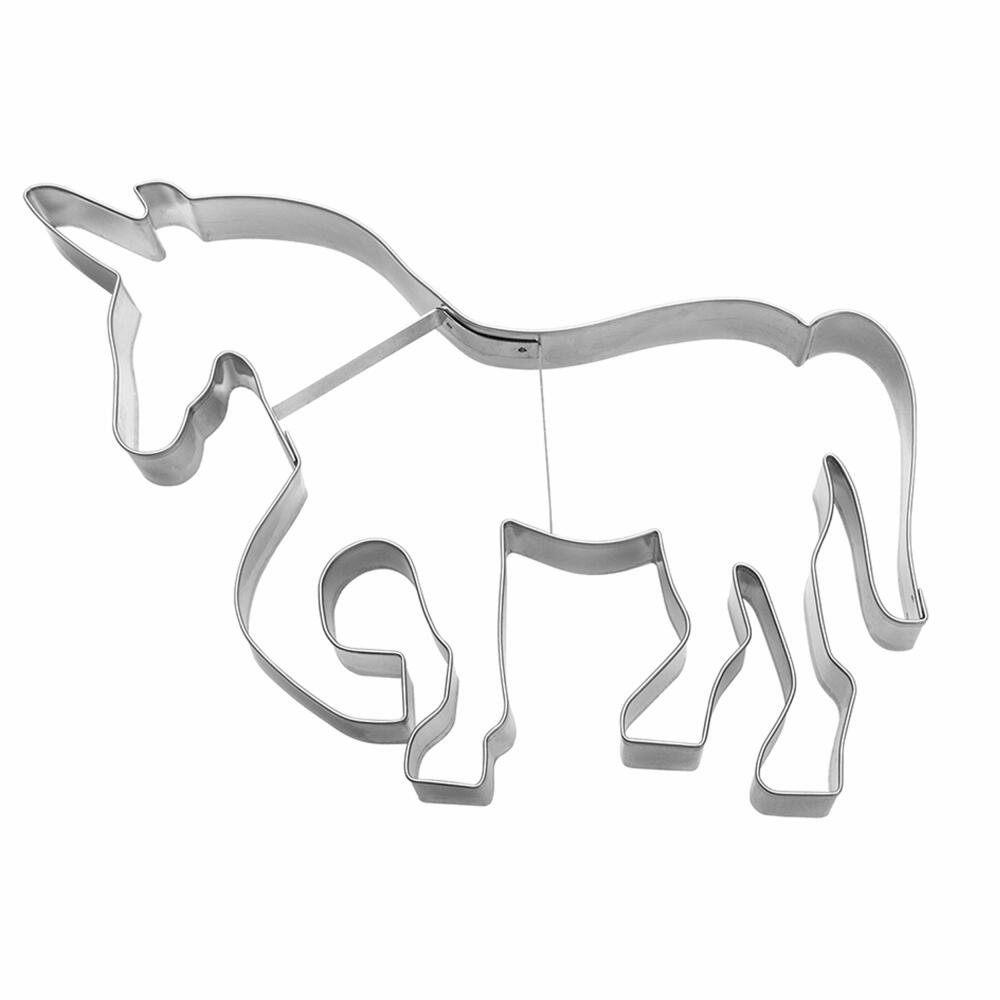 Städter cookie cutter unicorn, cookie cutter, cookie mold, biscuit, cookie, mold, stainless steel, 20 cm, 217010