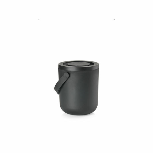 Zone Denmark Abfallbehälter Circular, Biomülleimer, Biomüll, Bio Abfalleimer, Kücheneimer, ABS, Black, 3 L, 23201