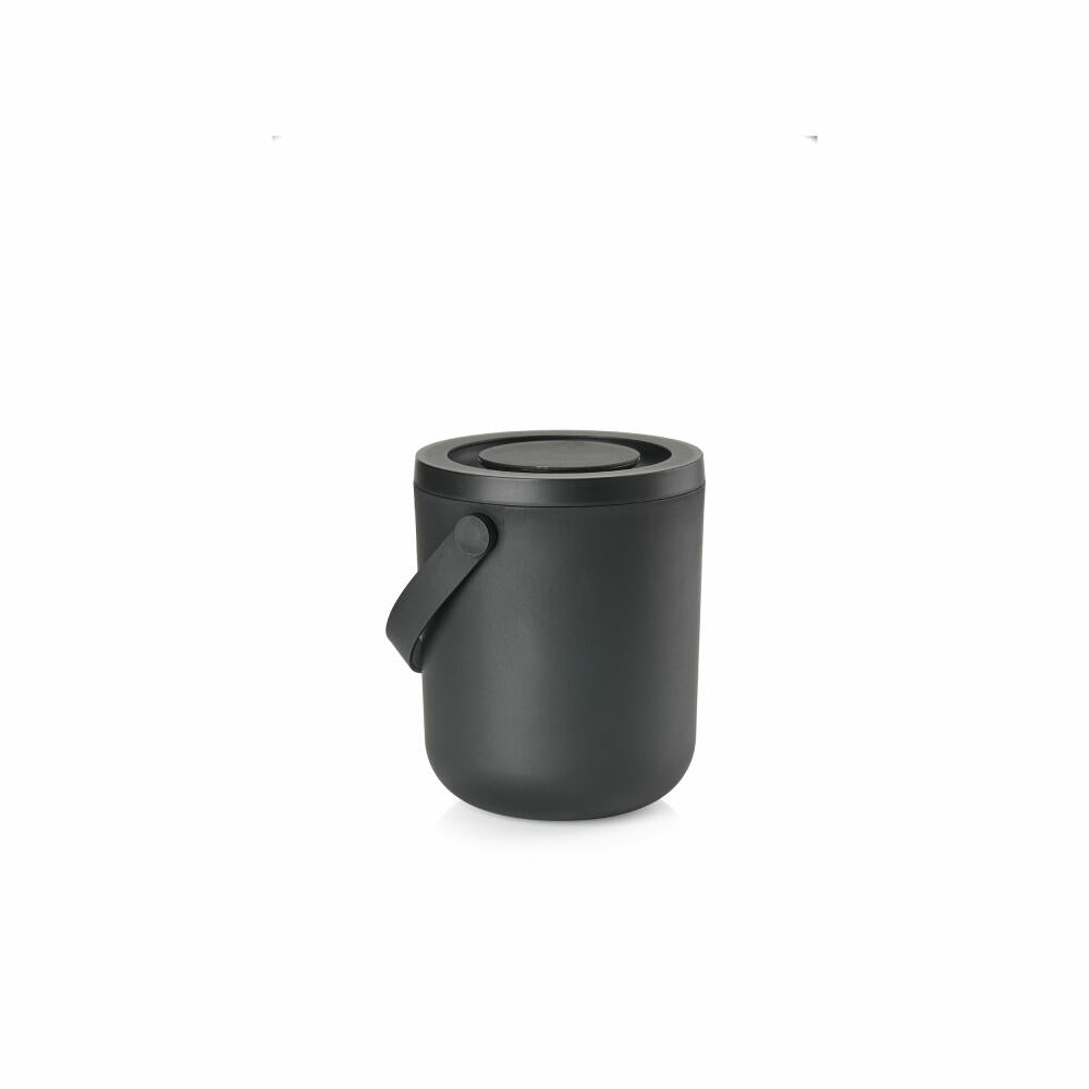 Zone Denmark Waste Bin Circular, Organic Waste Bin, Organic Waste, Organic Waste Bin, Kitchen Bin, ABS, Black, 3 L, 23201