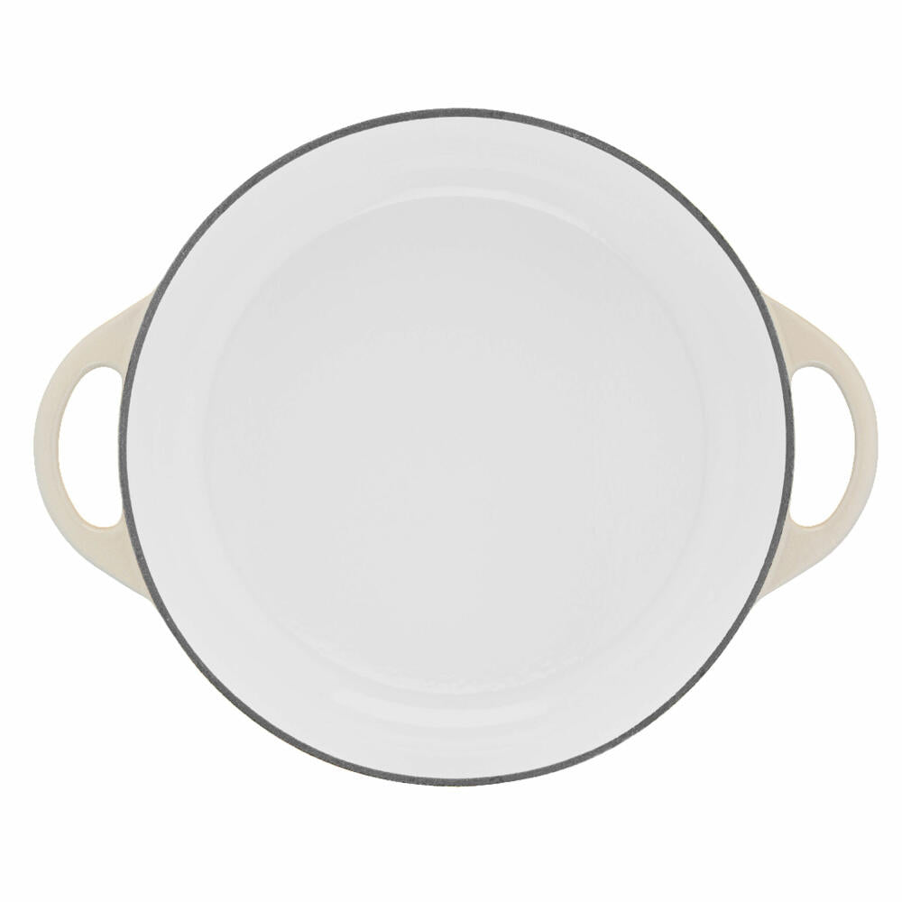 Tefal Lov Servierpfanne, Schmorpfanne, Sauteuse, Induktionsgeeignet, Gusseisen, Beige, Ø 28 cm, E25972