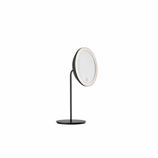 Zone Denmark table mirror, cosmetic mirror, mirror, with light, metal / glass, black, 18 x 34 cm, 10913