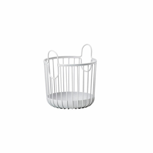 Zone Denmark basket Inu, metal basket, storage basket, make-up organizer, metal / iron, soft grey, Ø 10.5 cm, 28260