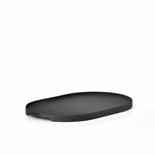 Zone Denmark Tray Singles, Oval, Serving Tray, Decorative Tray, Metal / Iron, Black, 35 x 23 cm, 12956