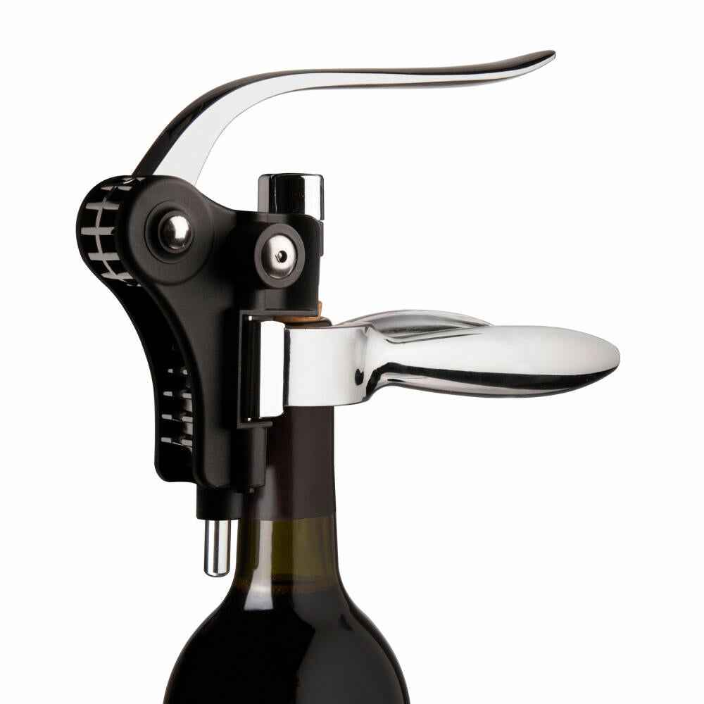 Vacu Vin lever corkscrew horizontal, lever corkscrew, wine opener, bottle opener, black, 66514606