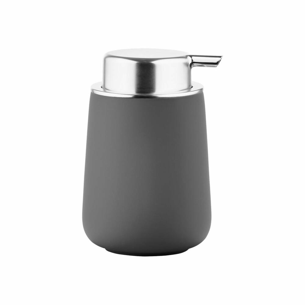 Zone Denmark Soap Dispenser Nova, Soap Dispenser, Dosing Dispenser, Porcelain, Grey, 250 ml, 330105