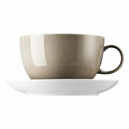 Thomas Sunny Day Jumbo Cup, 2-piece, Cup, Saucer, Porcelain, Greige / Grey Beige, 14780