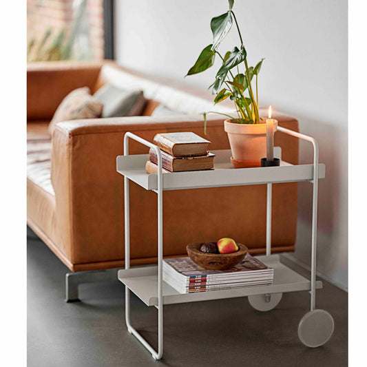 Zone Denmark Barwagen A-Cocktail Trolley, Servierwagen, Hausbar, Minibar, Metall, Soft Grey, 26998