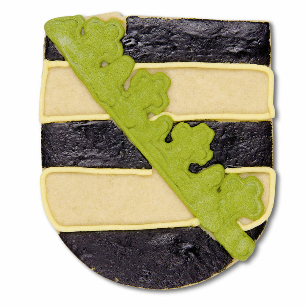 Städter Präge-Ausstecher Sachsen Wappen, Ausstechform, Plätzchenform, Keks, Plätzchen, Edelstahl, 9.5 cm, 199798