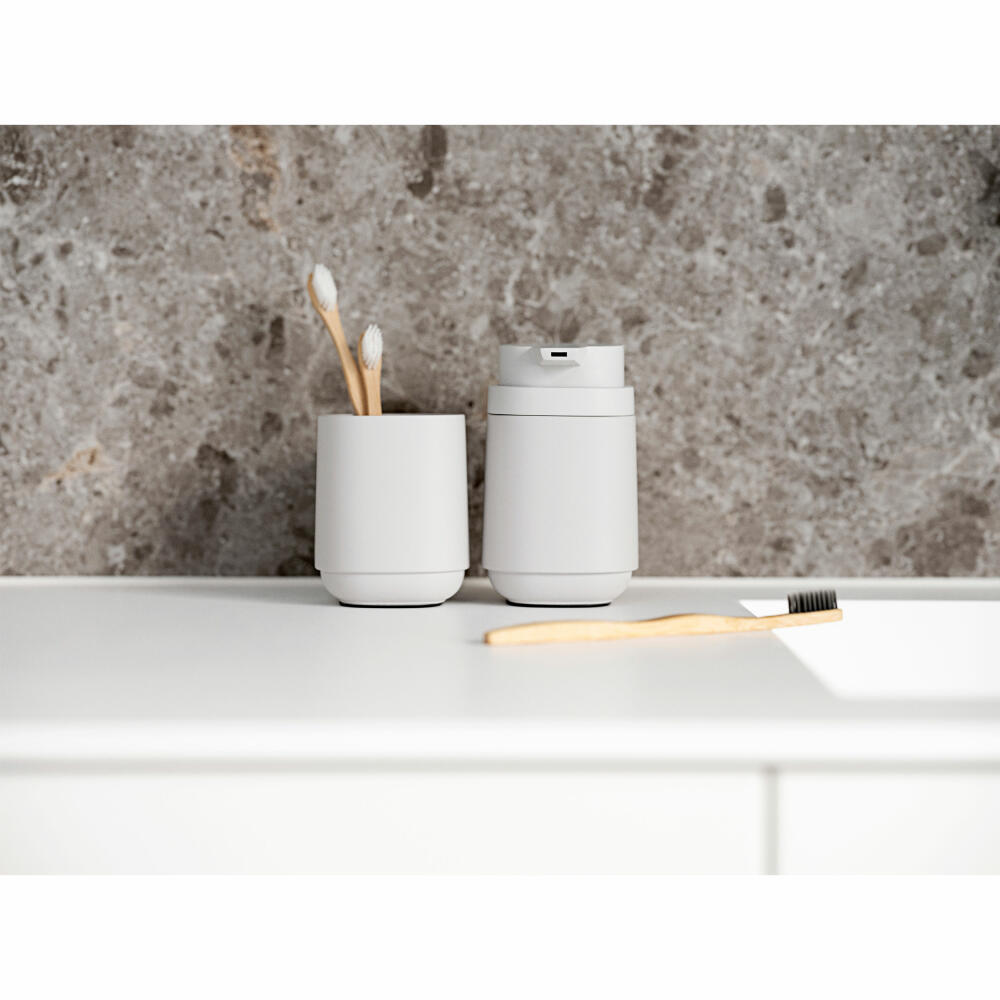 Zone Denmark Toothbrush Cup Time, Toothbrush Cup, Concrete, Soft Grey, H 9.8 cm, 28125