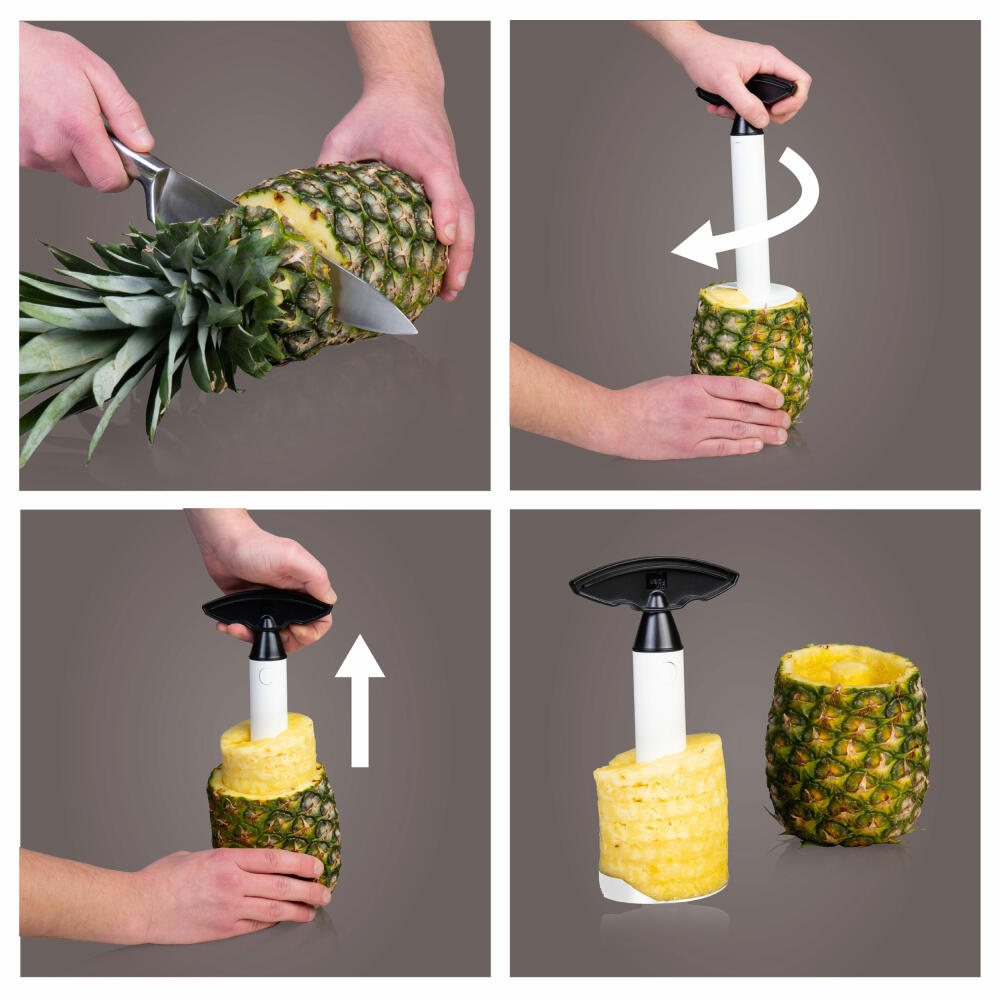 Vacu Vin pineapple cutter, pineapple divider, pineapple corer, pineapple cutter, corer, white, 48522606