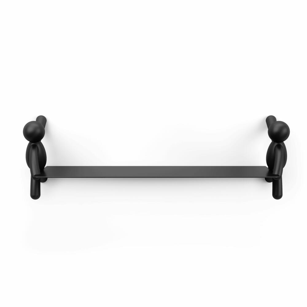 Umbra Wandregal Buddy, schwebendes Design, Stahl, Kunststoff, Schwarz, 46 x 14 cm, 1015705-040