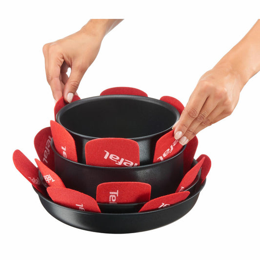 Tefal Ingenio felt protectors, set of 4, pot protectors, pan protectors, wool felt, 38 cm, K22030
