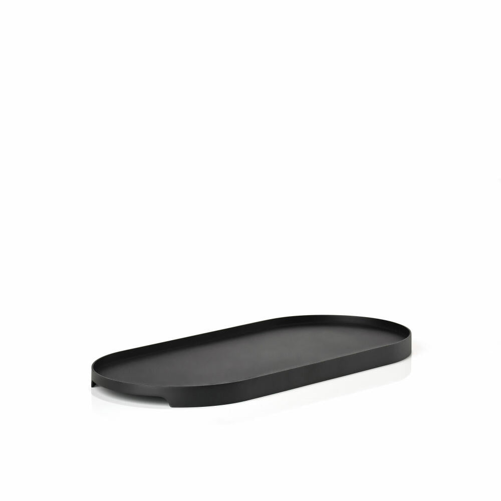 Zone Denmark Tray Singles, Oval, Serving Tray, Decorative Tray, Metal / Iron, Black, 35 x 16 cm, 332040