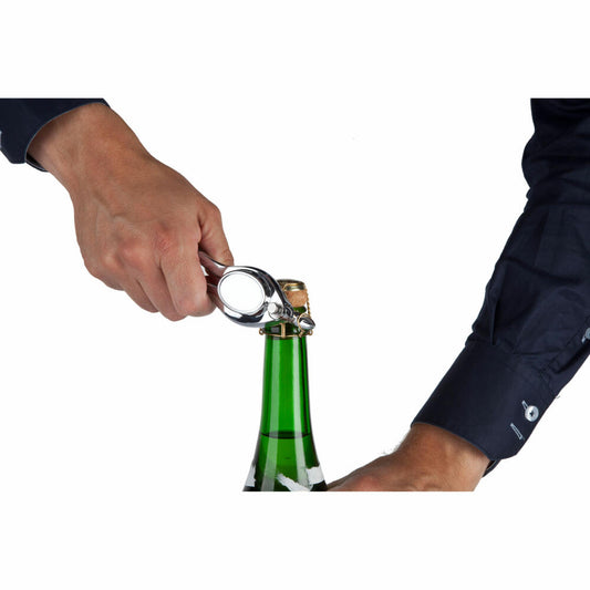 Vacu Vin Champagnerflaschenzange, Flaschenöffner, Multiöffner, Champagnerzange, Kunststoff, Edelstahl, Chrom, Braun, Silber, 68625606
