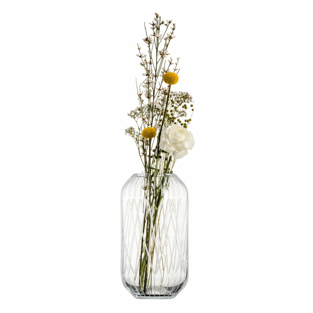 Zwiesel Glas Handmade Vase Network L, flower vase, decorative vase, glass, clear, 29 cm, 122633