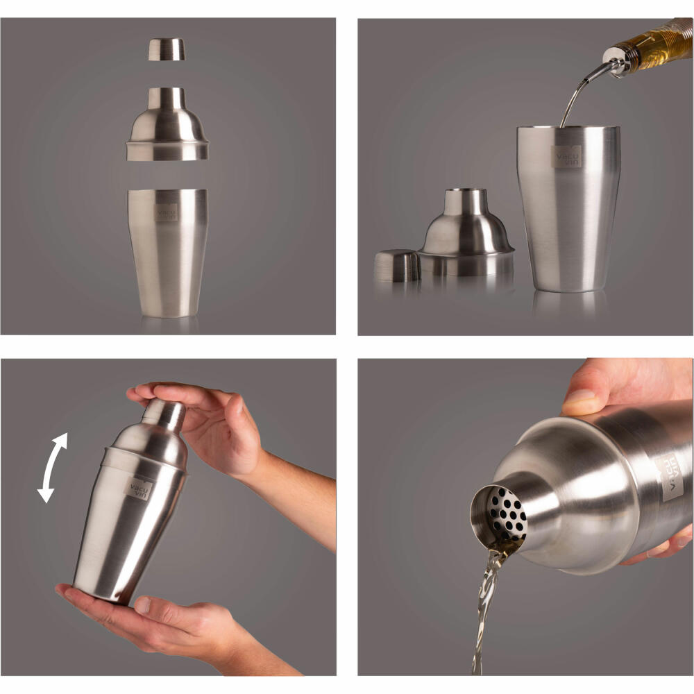 Vacu Vin Cocktail Shaker, Bar Shaker, Cocktail Mixer, Stainless Steel, Silver, 78423606