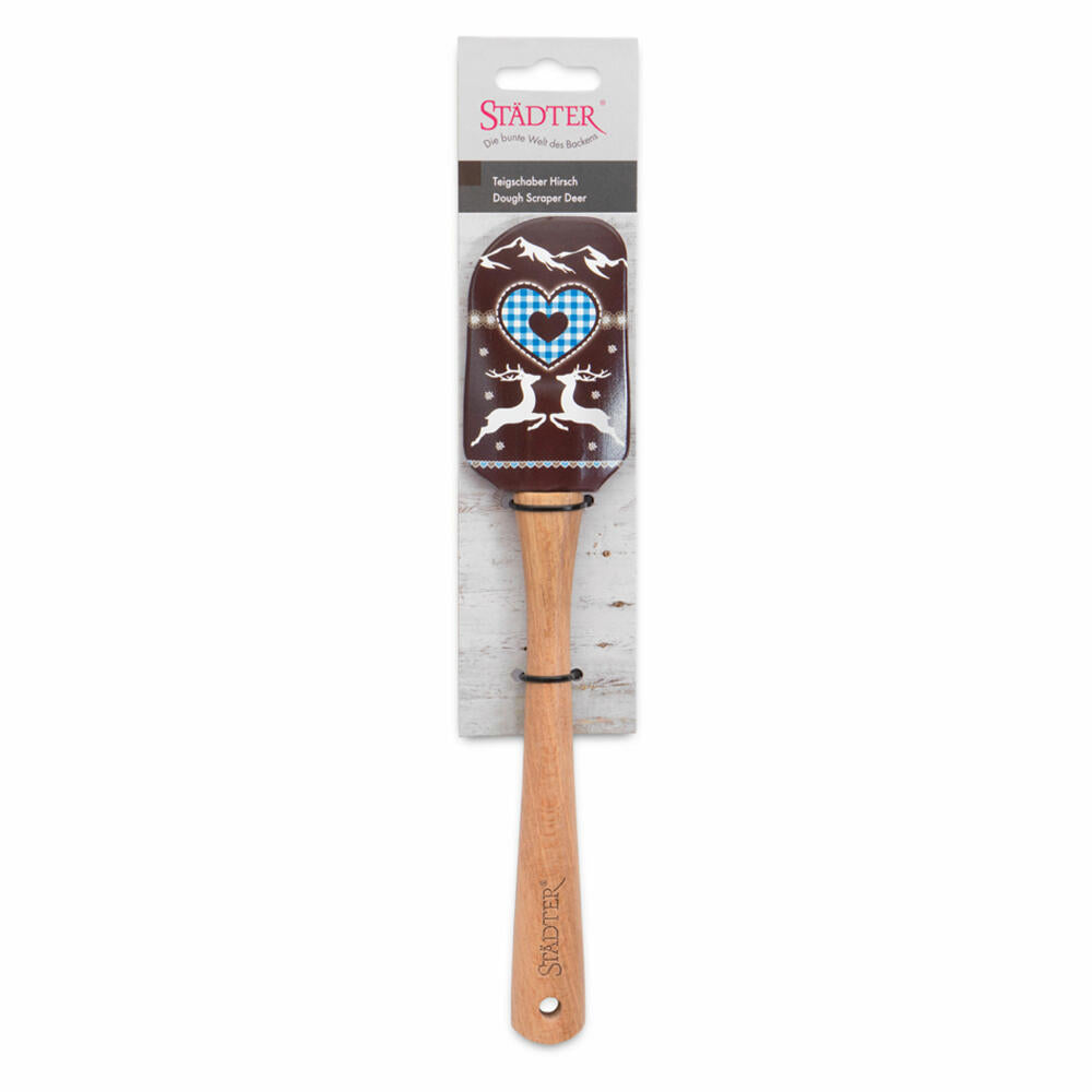 Städter Dough Scraper Deer, Dough Scraper, Dough Spatula, Dough Divider, Wood / Plastic, 25 cm, 504240