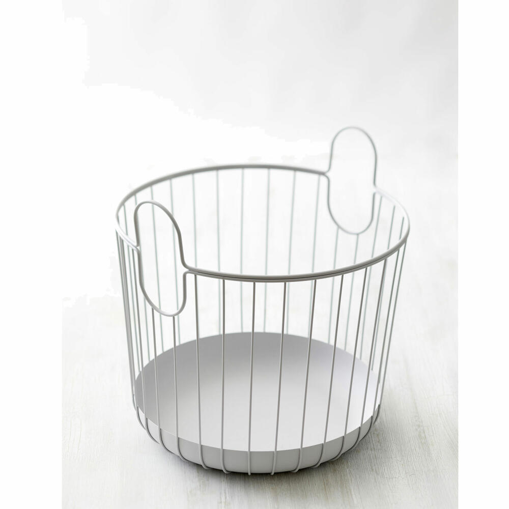 Zone Denmark basket Inu, metal basket, laundry basket, decorative basket, planter, metal, soft grey, Ø 40.6 cm, 10551