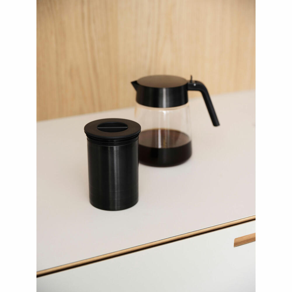 Stelton Glaskanne Nohr, Kaffeekanne, Borosilikatglas, Black Metallic, 1.2 L, 611