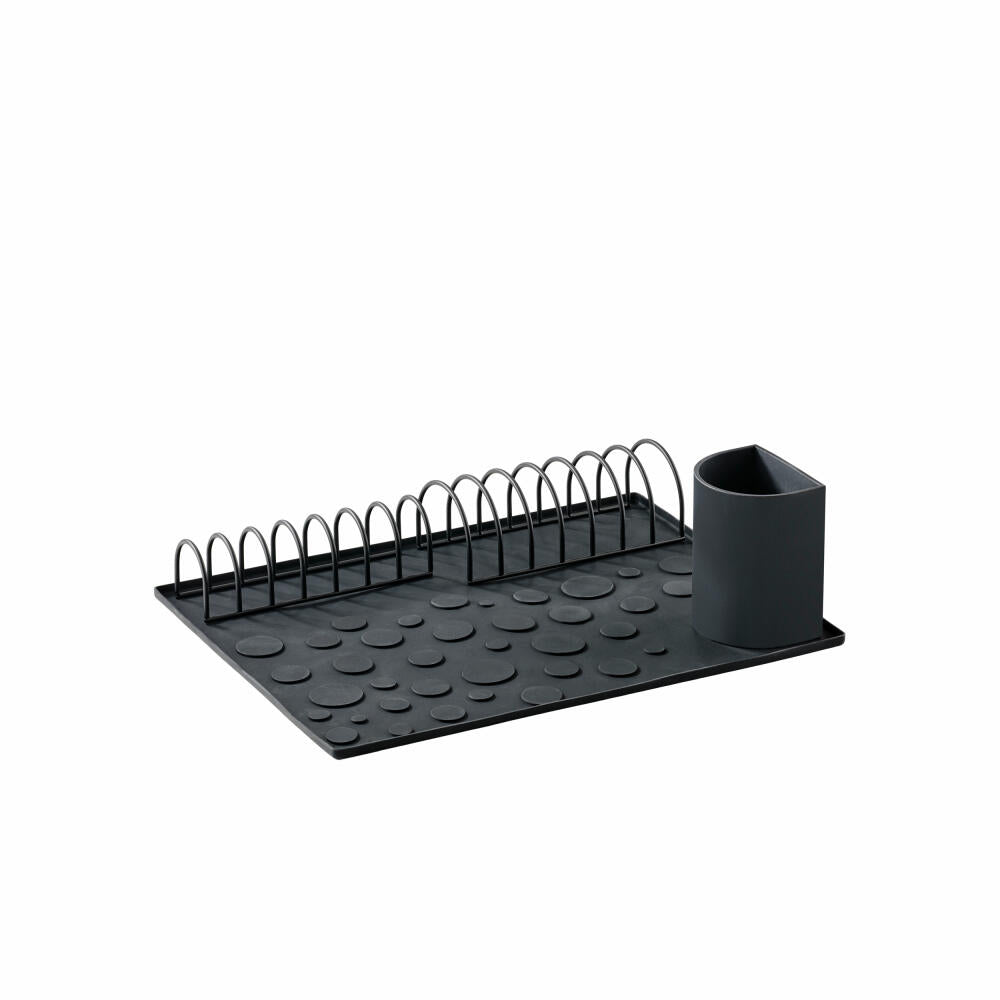 Zone Denmark draining mat set DIISH, 4-piece, dish rack, draining mat, draining rack, silicone / metal, black, 26658