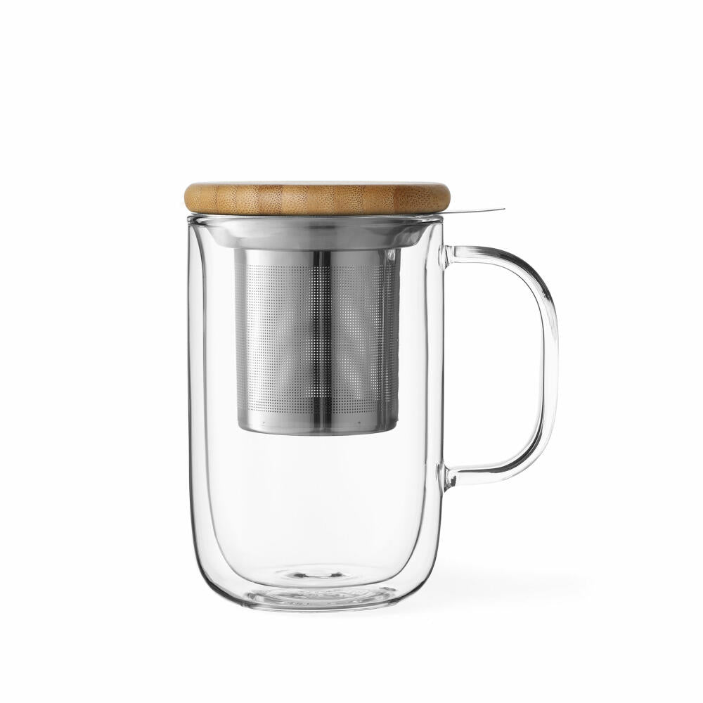 VIVA Minima Balance glass mug, double-walled, tea mug, cup, borosilicate glass, 500 ml, V75300